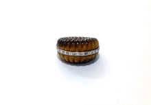 Vintage Tiger's Eye and Diamond Cocktail Ring