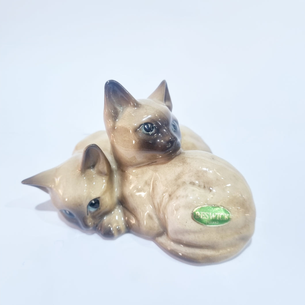 Antique Beswick Siamese Kitten Porcelain Figurine