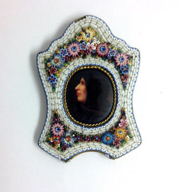 Antique Italian Handmade Micro-Mosaic Frame