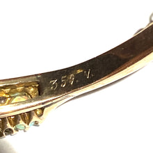 Antique Yellow Gold Solid Opal and Old Cut Diamond Bangle