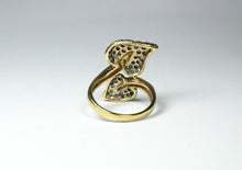 10ct Yellow Gold Sapphire and Diamond Cocktail Ring