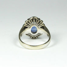 18ct White Gold 4.13ct Sapphire and Diamond Dress Ring