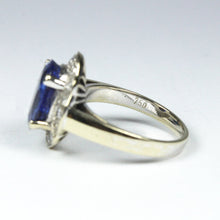 18ct White Gold 4.13ct Sapphire and Diamond Dress Ring