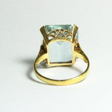 Antique Yellow Gold Aquamarine Ring
