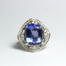 18ct White Gold 8.14ct Tanzanite and Diamond Dress Ring