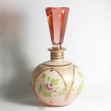Antique Saturn Pink Glass Perfume Decanter Bottle