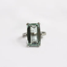 9ct White Gold Natural Aquamarine Cocktail Ring