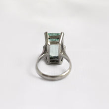 9ct White Gold Natural Aquamarine Cocktail Ring