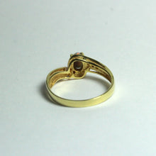 18ct Yellow Gold Solid Opal and Diamond Ring