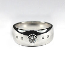 18ct White Gold Bezel Set Diamond Band