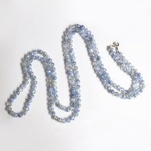 Vintage Faceted Lilac Glass Beaded Opera Length Necklace