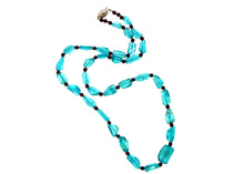 Rough Cut Natural Apatite and Garnet Necklace