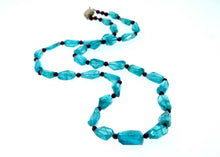 Rough Cut Natural Apatite and Garnet Necklace