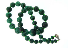 Natural Malachite Bead and Glass Necklace