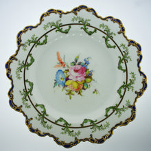 Two Royal Crown Derby England Porcelain Wall Plate Floral