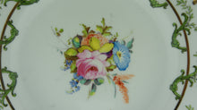 Two Royal Crown Derby England Porcelain Wall Plate Floral