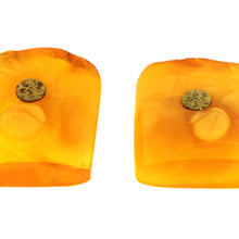 Large Square Chunky Amber Cufflinks