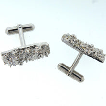 Vintage Textured Silver Costume Cufflinks