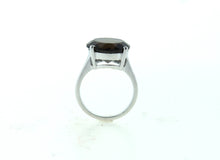 Smokey Quartz Sterling Silver Circular Ring