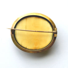 Antique 15ct Yellow Gold Carved Ivory Floral Brooch