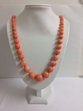 Large Natural Mediterranean Angel Skin Coral Necklace