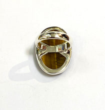 Tigers Eye Oval Silver Ring