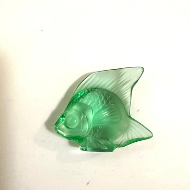 Lalique Green Art Glass Fish