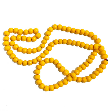 Export Peking Yellow Glass Beaded Necklace