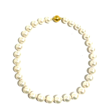 Graduated Round White South Sea Pearl Necklace