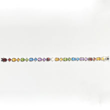 Sterling Silver Assorted Semi-Precious Gemstone Bracelet