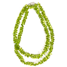 Pear Cut Peridot Necklace with CZ Clasp
