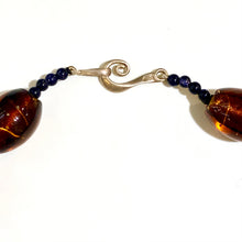 Venetian Glass and Blue Sunstone Beaded Necklace