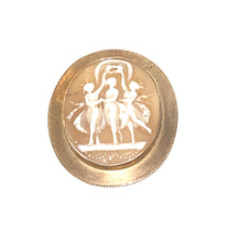 9ct Gold Cameo Three Graces Brooch