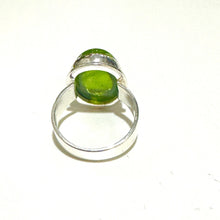 5.25g Sterling Silver Cabochon Peridot Ring