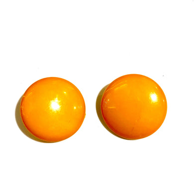 Vintage Orange Clip On Earrings