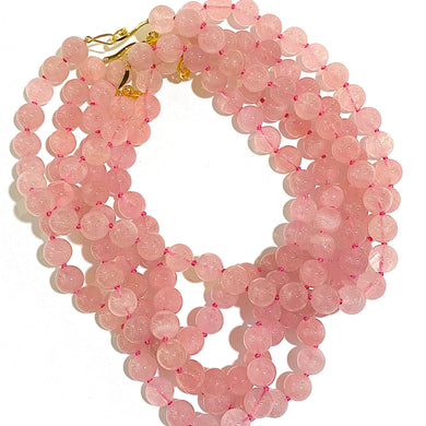 12mm Rose Quartz Necklace