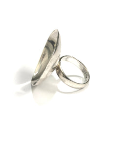Concave Sterling Silver Statement Ring