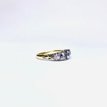 18ct Yellow Gold Old Cut Diamond Bridge Ring