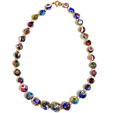 Antique Millefiori Beaded Necklace