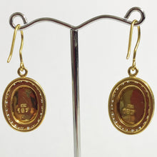 18ct Yellow Gold Jadeite and Diamond Drop Earrings