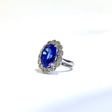 18ct White Gold Tanzanite and Diamond Ring