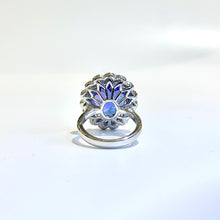 18ct White Gold Tanzanite and Diamond Ring