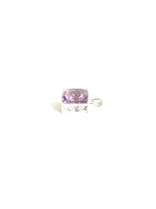 Sterling Silver Square Amethyst Pendant