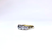 18ct Yellow Gold Old Cut Diamond Bridge Ring