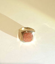 9ct Gold Men's Signet Sunstone Ring