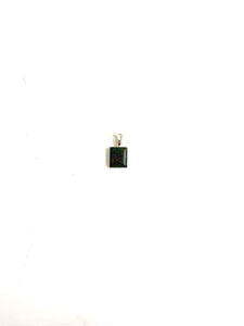 Sterling Silver Square Opal Pendant