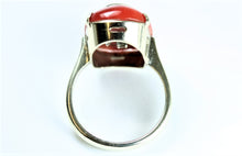 Coral and Diamond Cocktail Ring