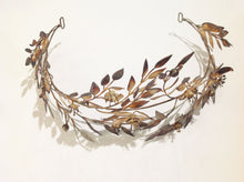 Tiara Head Piece C.1890s Silver Gold Foiled