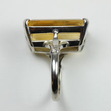 18ct White Gold Yellow Citrine Ring