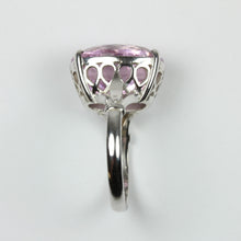 9ct White Gold Pink Kunzite Ring